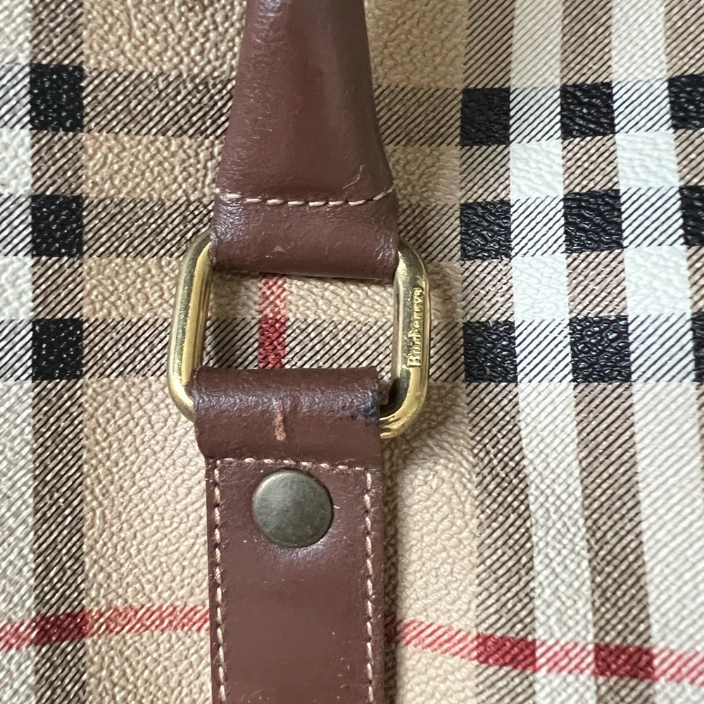 Vintage Buryberry’s Burberry Vintage Nova Check Haymarket Travel Duffle plaid - Picture 6 of 17
